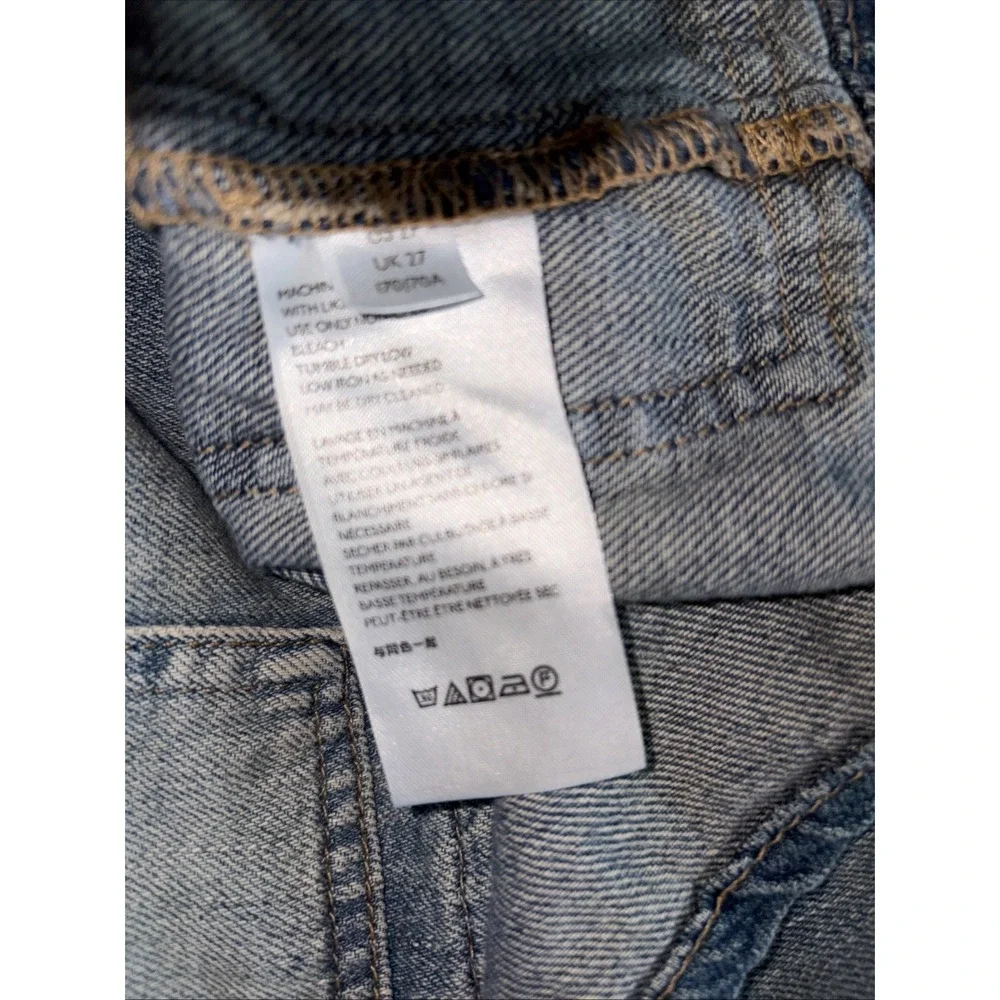 Free People We The Free Avenue Denim Skirt Y2K Cargo Utility Size 27